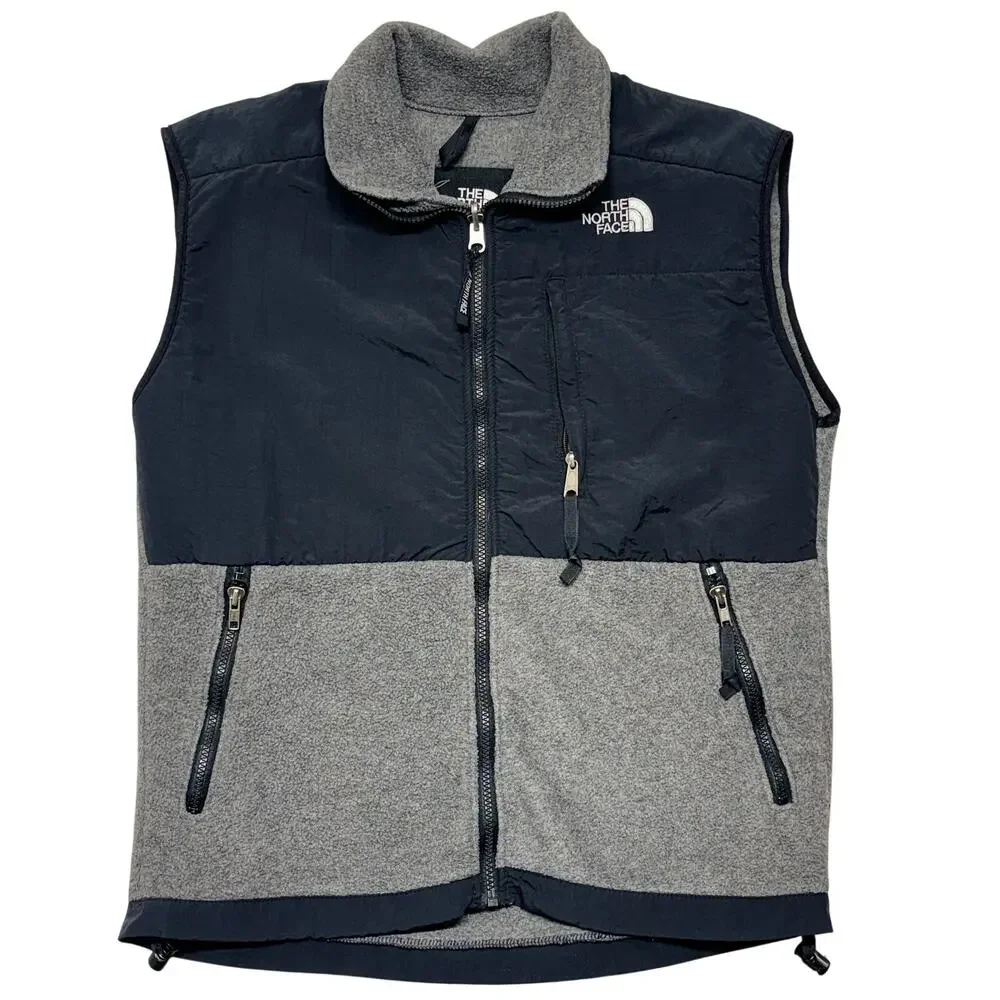 Vintage The North Face Denali Vest Mens Medium Black/Gray Zip Up Fleece Gorpcore